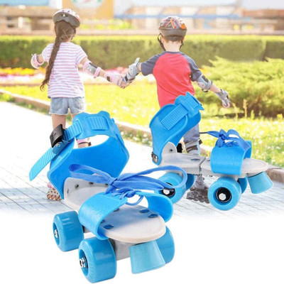 Ugam Indian qulity kids roller skating Quad Roller Skates - Size adjustable UK(Blue)