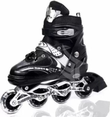 sevriza High quality Skating ShoeS have different size and with PU LED LIGHT In-line Skates - Size Medium UK(Black)