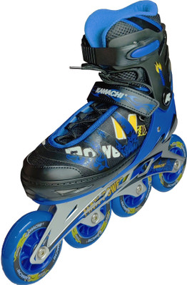 Microtics Adjustable Inline Skates Roller Blades for Girls and Boys In-line Skates - Size 33-37 Euro(Blue)