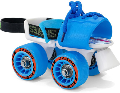 Jaspo Kids G-Force Junior Adjustable Roller Skates Quad Roller Skates - Size 6 UK(Blue)