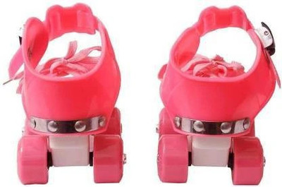 CrazyBuy NEW-pink roller 2 Quad Roller Skates - Size 5-12 UK(Pink)