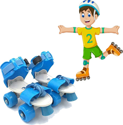 HouseOfCommon skatings For Kids children unisex age 5 to 10 year old Quad Roller Skates In-line Skates - Size 5 to 12 UK(Multicolor)