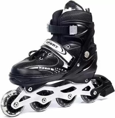 sevriza High quality Skating Shoe have different size and with PU LED wheel Skates In-line Skates - Size Medium UK(Black)