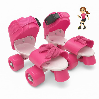 RIGHT SEARCH Roller Skates For Kids Age Group 5-15 Years In-line Skates - Size 4-6 UK(Pink)