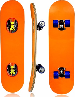 GURU Skateboard, Large Wooden Non-Slip Skateboard For Kids, Adult 30 inch x 8 inch Skateboard(Orange, Pack of 1)