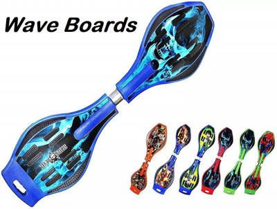 calyxia New Waveboard/Caster Board/Balancing Board 5 inch x 35 inch Skateboard(Multicolor, Pack of 1)