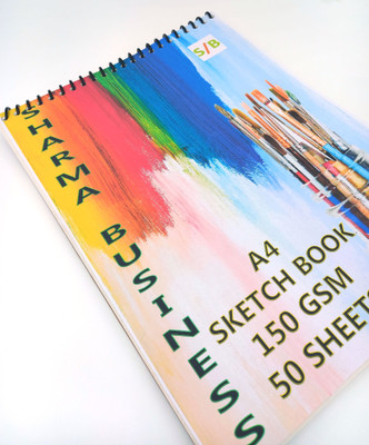 KRASHTIC Sketch Book For Artists 50 Sheet A4 Size For Kids/Adults/Student Pack of 1 Sketch Pad(50 Sheets)
