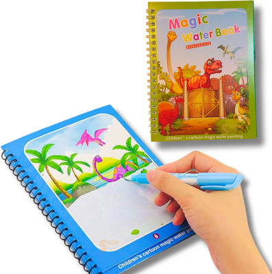 ShopSmart 1 Water Magic Book & Water Pen | Reusable for endless time Sketch Pad(4 Sheets)