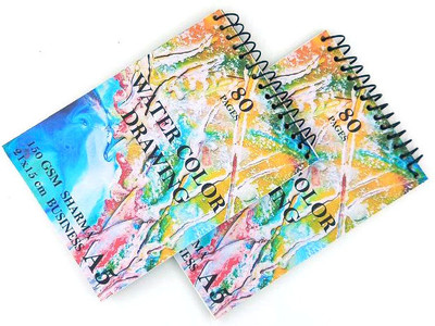Redge A5 Sketch Book For Artists 150 GSM Paper Size 21x15 cm Sketch Pad(40 Sheets, Pack of 2)