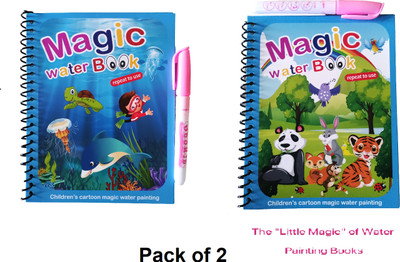 THE RED BABY Magic Water Painting Book Magic Doodle Pen Magic Sketch Pad Sketch Pad(8 Sheets, Pack of 2)