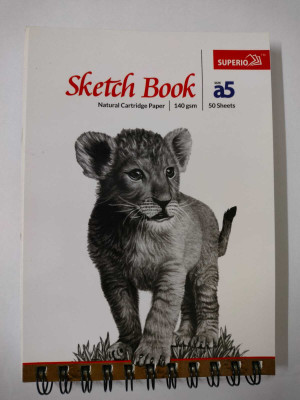 Ortan A5 Top Spiral-Bound Sketchbook for Artists Drawing Doodling Sketch Pad 140GSM Sketch Pad(50 Sheets)