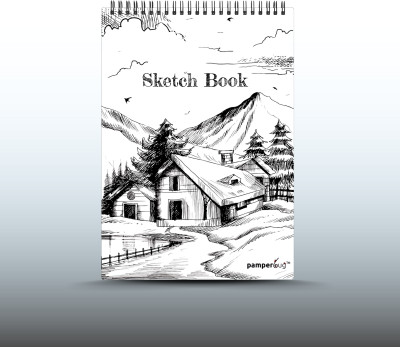 PAMPERBUG A5 Sketch book Top Wiro-Bound Sketchbook for Artists | Sketching and Drawing Sketch Pad(50 Sheets)