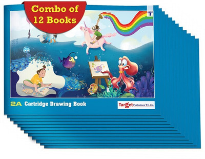 Woodsnipe Drawing for Kids | 2A Size Drawing Books | 36 White Blank Drawing Pages | Drawing Sheets for Drawing, Colouring and Painting | Set of 12 Art Sketchbooks Sketch Pad(432 Sheets, Pack of 12)
