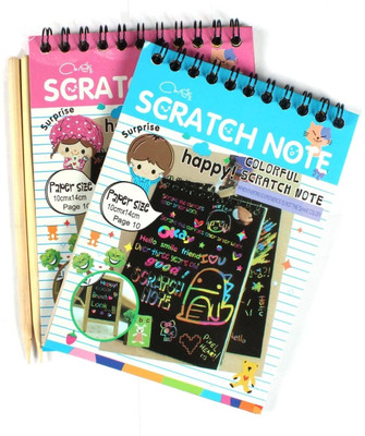 ALORNOR K Scratch Book for Kids Creative Drawing Activity with Stylus,10 Paper Sheets29