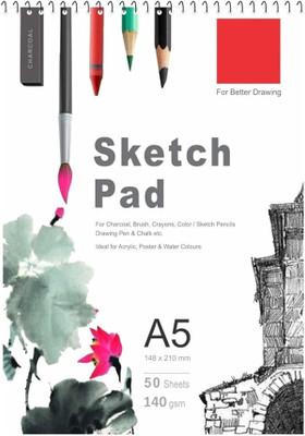 Eclet A5 Sketch Book 50 Sheet Set of 2 (140 GSM Sheets) Sketch Pad(50 Sheets, Pack of 2)