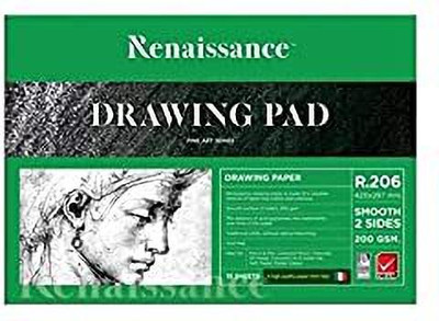 Renaissance Fabriano Drawing Pad R206 A-3 (SIZE:105x 148mm) Sketch Pad(15 Sheets)