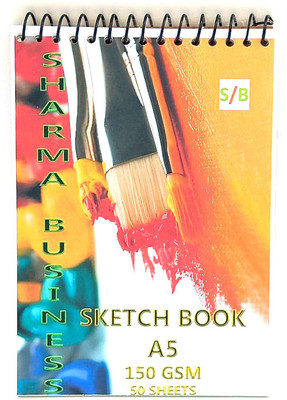 SHARMA BUSINESS A5 Sketch book for Drawing and Painting Size 21x15 cm, 150 GSM Thick Paper Sketch Pad(40 Sheets)