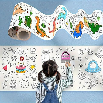 SEVENSPACE Coloring Re-Stick Drawing Paper Roll for Kids Sketch Pad(1 Sheets)