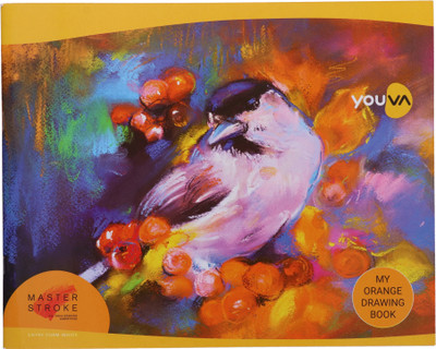 Youva Orange Drawing Book for Students/Budding artists-Big Size 27.5 cmx34.7 cm Sketch Pad(56 Sheets)