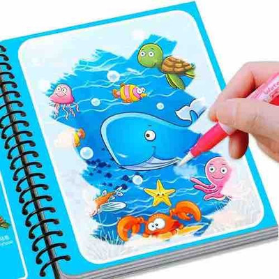 Premium Stuff High Quality Water Magic Book for Kids Sketch Pad(4 Sheets)