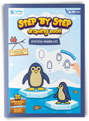 PepPlay Step by Step Drawing Book Mystical Marine Life Gift for Kids, (4 to 10 Years) Sketch Pad(42 Sheets)