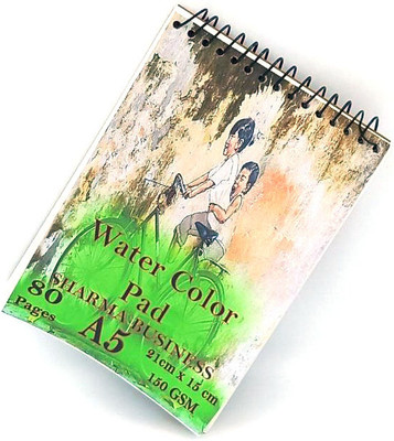 KRASHTIC Sketch Book A5 150 GSM Paper 80 Pages For Painting And Water Color Drawing Sketch Pad(40 Sheets)