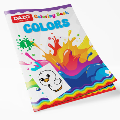 dazo Coloring Book | Learn Colors | Thick Paper | Kids Age 1 -6 Years Sketch Pad(16 Sheets)