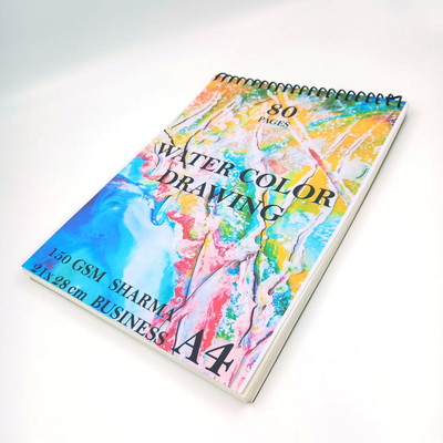 KRASHTIC Spiral Bound A4 Sketch Book Set of 1 150 GSM Drawing For Kids Aritist 80 Page Sketch Pad(40 Sheets)