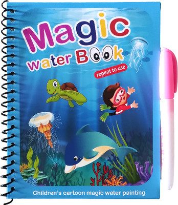 THE RED BABY Magic Water Doodle With Magic Pen Painting Board For Drawing ,Pack of 2 Sketch Pad(8 Sheets)