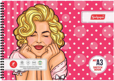 NEELGAGAN My Sketch Book A3 50 Sheet twin wiro (Suitable For Drawing & Sketching) Sketch Pad(50 Sheets)