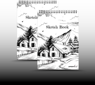 PAMPERBUG A5 Sketch book for Artists Top Spiral-Bound | Sketching and Drawing Sketch Pad(30 Sheets, Pack of 2)