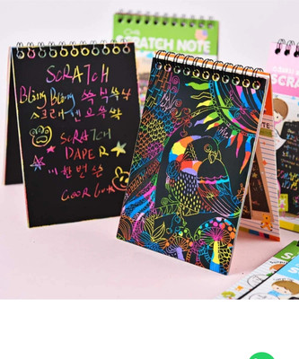 Advik creatives Scratch Note Book ( 10 Pages In Each Book) For Kids Art And Craft pack of 2 Sketch Pad(10 Sheets, Pack of 2)