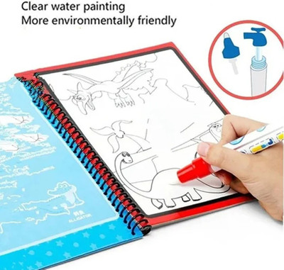 ACHRO TECH Magic Water Quick Dry Book Water Coloring Book with Magic Pen Sketch Pad(4 Sheets)