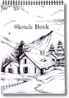 OFIXO 50 Sheet A5 Sketchbook (Pack of 1) -5.8 x 8.3 Inch 140 GSM| Top Spiral-Bound Sketch Pad(50 Sheets)