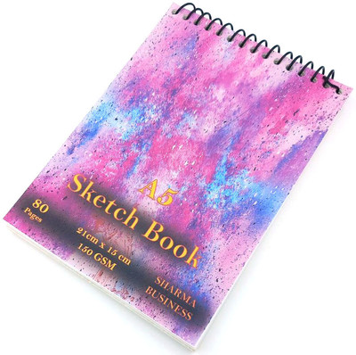 KRASHTIC Artist Sketch Book A5 For Drawing and Painting Pack of 1 Paper Size A5 20x15cm Sketch Pad(40 Sheets)