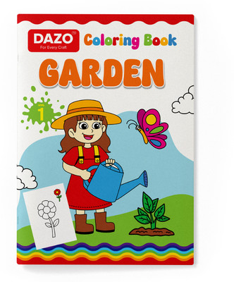 dazo Coloring Book for Kids Age 1 -6 Years - Garden Drawing Book for Early Learners Sketch Pad(16 Sheets)