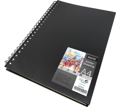 BRuSTRO ARTIST A4 SKETCH BOOK, 116 PAGES| IDEAL FOR PENCILS, PENS, CHARCOALS & MANY MORE Sketch Pad(58 Sheets)