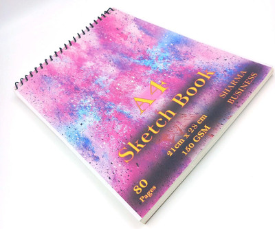 Redge Set of 1 A4 Sketchbook For Artsits, 150 GSM Paper, Size A4 (28x21 cm) Sketch Pad(40 Sheets)