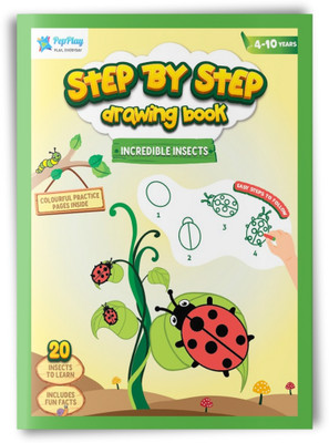 PepPlay Step by Step Drawing Book - Incredible Insects , for Kids (4 to 10 Years) Sketch Pad(42 Sheets)