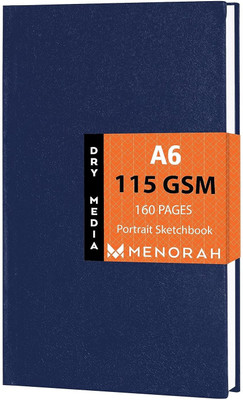 MENORAH Artist Sketch Book-115 Gsm (160 Pages) Drawing Notebook- - Handmade- Portrait Sketch Pad(80 Sheets)