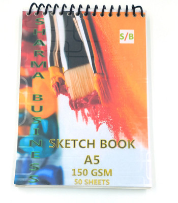 KRASHTIC A5 Drawing book For Sketching,Drawing,& Painting Pack of 1 50 sheet Sketch Pad(50 Sheets)