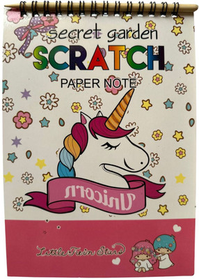 TINZORI Rainbow Scratch Art Notepad for Kids – Creative DIY Drawing Pad with Stylus Sketch Pad(8 Sheets)