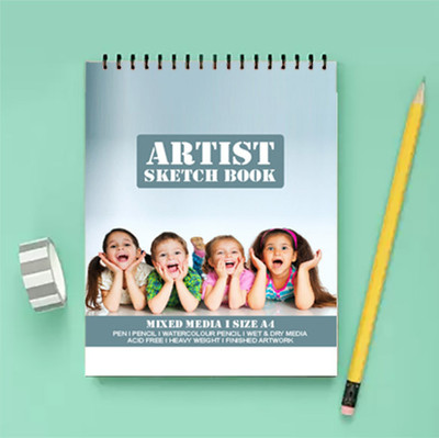 Creative Print Solution Amazing Group Sketch Book for Arts and Drawing 100 Pages Size A4 Sketch Pad(50 Sheets)