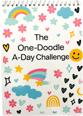 ASVASALES 50 Sheet A5 Sketchbook - 5.8 x 8.3 Inch | One Doodle A Day Challenge Sketch Pad(50 Sheets)