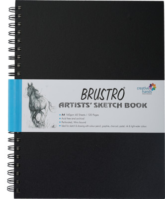 BRuSTRO Artists Sketch Book, A4 Size Sketch Pad(120 Sheets)