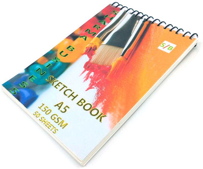 SHARMA BUSINESS A5 Sketch book for Drawing, Painting and Sketching 150 GSM, Size Small 21x15 cm. Sketch Pad(40 Sheets)