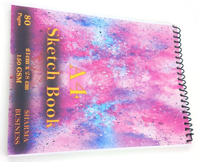 SHARMA BUSINESS Water Color Sketch Book A4 Size For Drawing And Painting Set of 1 Sketch Pad(40 Sheets)