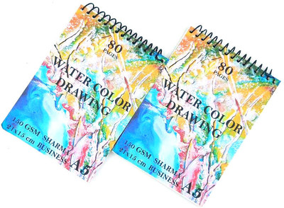 SHARMA BUSINESS A5 Sketch book for Kids 150 GSM Paper For Drawing and Sketching Sketch Pad(40 Sheets, Pack of 2)