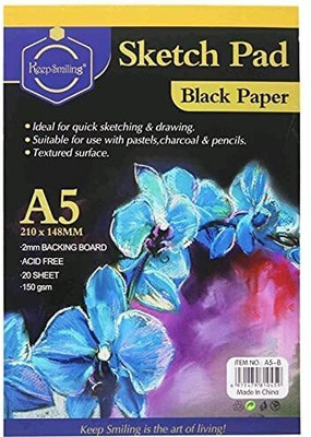 53 Arts A5 Size Black Paper Sketch Book Sketch Pad(20 Sheets)