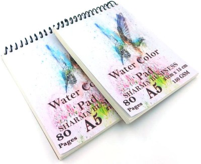 Redge Artists Wiro Bound Sketch book, A5 Size, 80 Pages For Drawing Painting Sketching Sketch Pad(40 Sheets, Pack of 2)